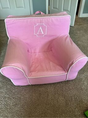 Pottery Barn Kids Light Pink Upholstered Kids Chair